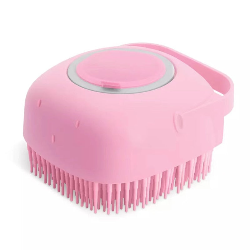 Pet Soft Silicone Pet Shower Hair Grooming Comb Dog Cleaning Tool